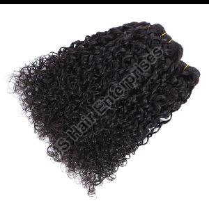 Natural Curly Human Hair Weft Extension