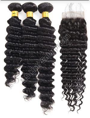 Steam Curly Human Hair Weft Extension