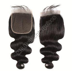 Natural Curly Black Transparent Lace Closure