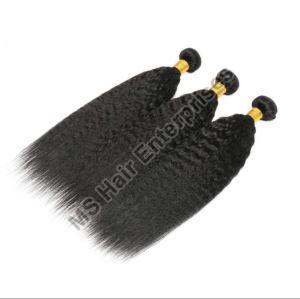 Kinky Straight Human Hair Weft Extension
