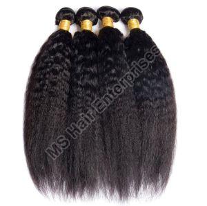Kinky Straight Human Hair Weft Extension