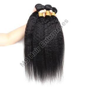 Kinky Straight Human Hair Weft Extension