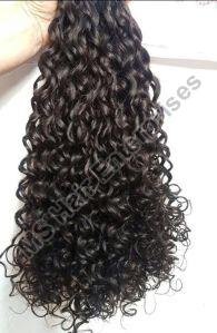 Natural Curly Human Hair Weft Extension