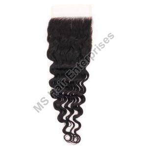 Natural Curly Black Transparent Lace Closure