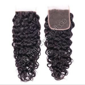 Natural Curly Black Transparent Lace Closure