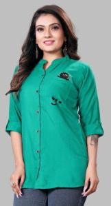 Ladies Rayon Casual Shirt