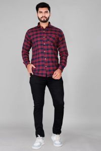 Mens Checked Printed Cotton Shirt