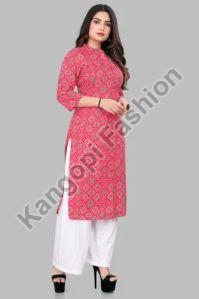 Ladies 3/4 Sleeve Kurti Palazzo Suit