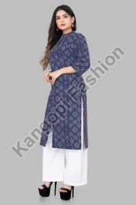 Ladies Printed Kurti Palazzo Suit