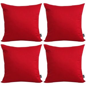 Square Plain Red Pillow