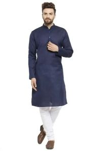 Navy Blue Cotton Kurta