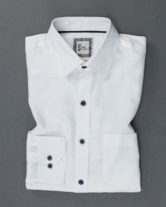 Men full sleeve shirt white solid