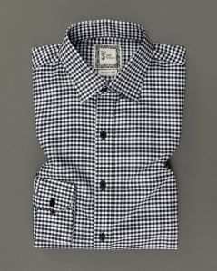 mens full sleeve shirt black gingham