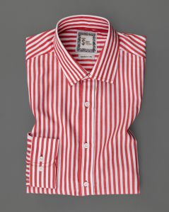 mens classics red n white full sleeve shirt