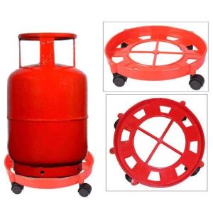Red LPG Cylinder Trolley