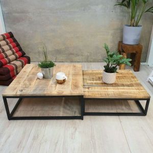 Mango Wood Coffee Table Set