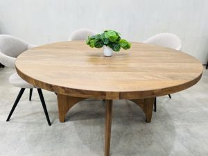 Round Mango Wood Dining Table
