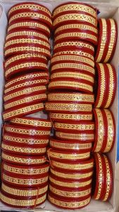 Gold Plated Acrylic Shakha Pola Bangles