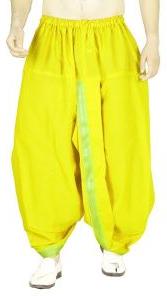 28 Inch Mens Readymade Yellow Cotton Dhoti