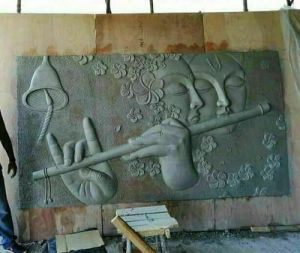 frp radha krishna wall mural