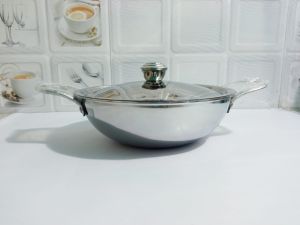 tri ply stainless steel kadai