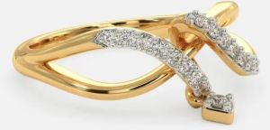 Gold and silver cz ring