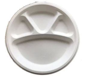 11 Inch 4 Compartment Bagasse Plate