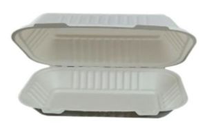Rectangle Bagasse Clamshell Box