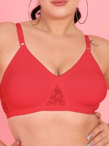 Curvy Love Plus Size Soft Cotton Everyday Coral Bra