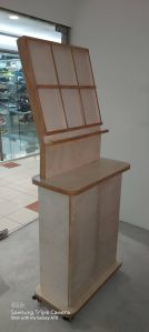 wooden display counter