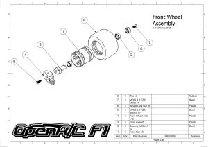 rc car making front wheel assembly