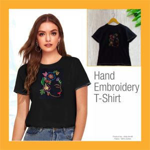 Face Art Embroidered T-shirt