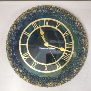 resin art geode wall-clock