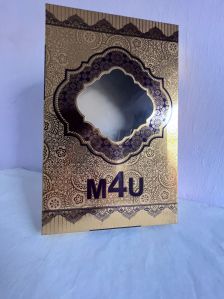 Golden Laminated Saree Packaging Box