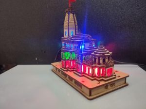 Hindon ram mandir 3D Light MODEL Wooden