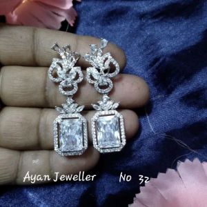 Modern American Diamond Earrings