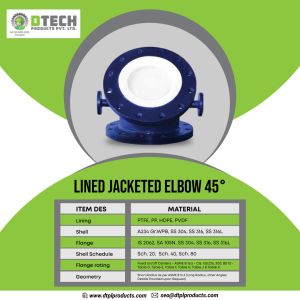 Lined Jacketed Elbow 45 Degree