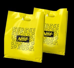 Yellow Printed Shopping Bag