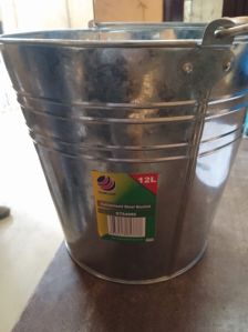 galvanized water bucket