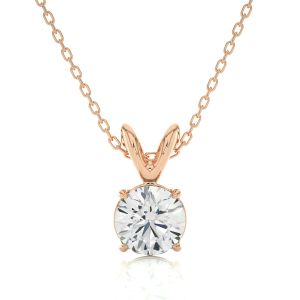 Solitaire lab Grown Diamond 18k Gold Pendant