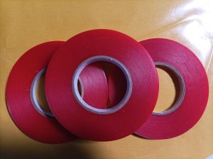 Double Sided Polyester Tape with Red Liner