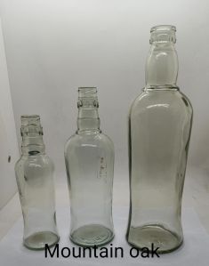 Mountain Oak Glass Liquor Bottle