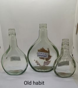 Old Habit Glass Liquor Bottle