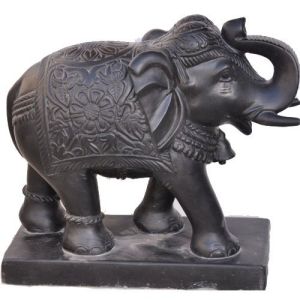 Black Marble Elephant Statues