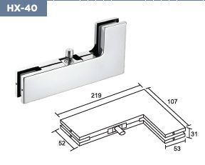 HX-40 Glass Door Patch Fittings