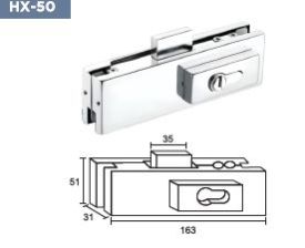 HX-50 Glass Door Patch Fittings