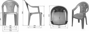 Maxima Brown Durable Plastic Chair