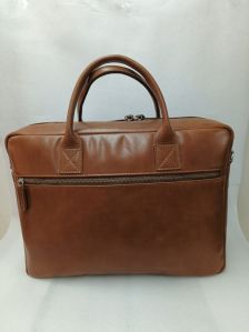 Leather Laptop Bag- TAN