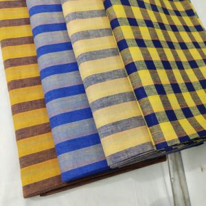 Check Linen Shirting Fabric