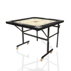 Wooden carrom board with stand